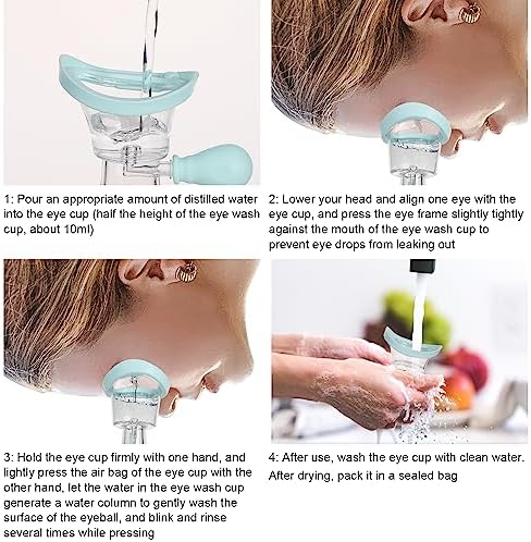 Portable eye wash station for removing makeup irritants and dust