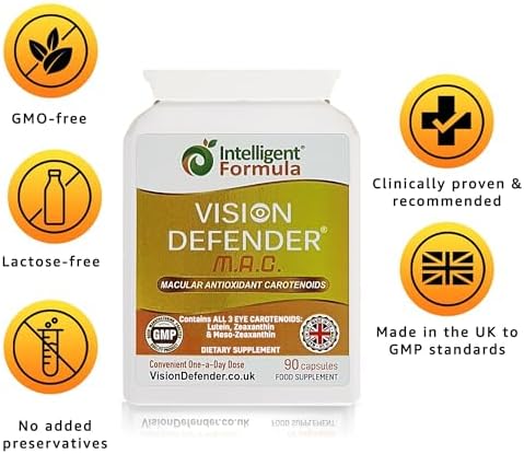 Intelligent Formula Vision Defender Mac supplement ingredients panel