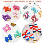 Styling demonstration of Yxiang dog hair bows on a small puppy