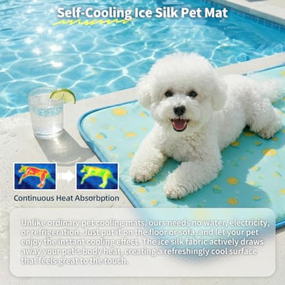 NWK non electric cooling mat showcase on a car seat cushion