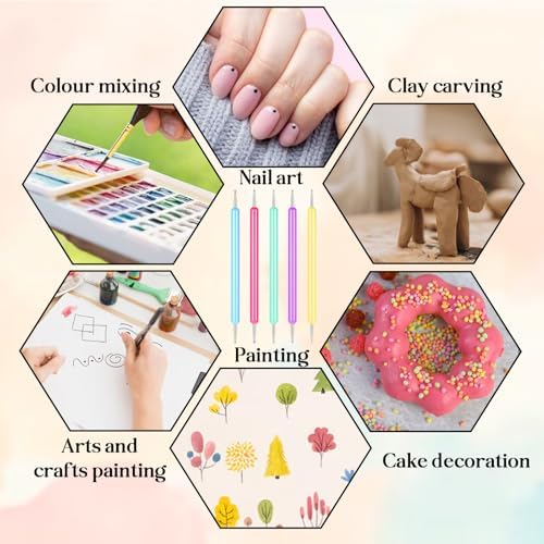Packaging display of Styquenzer 5 piece nail stylus and embossing set