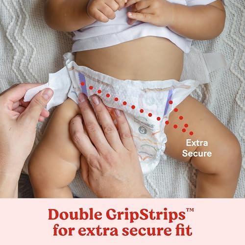 Huggies Little Movers Size 6 diapers showing contoured fit feature