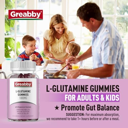 Greabby L Glutamine muscle recovery supplement packaging