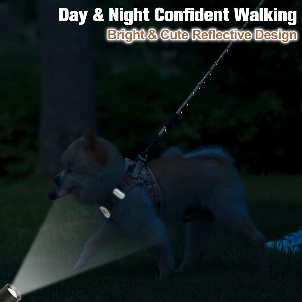 BEAUTYZOO small dog harness size small showing reflective stitching