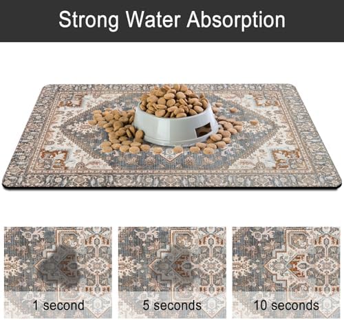 Qxwrel Bohemia Style Dog Food Mat rolled up for storage