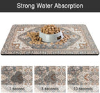Qxwrel Bohemia Style Dog Food Mat rolled up for storage
