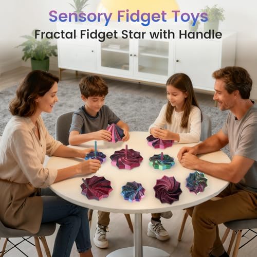 Piercing two piece sensory star set displaying different color variants like red and blue.