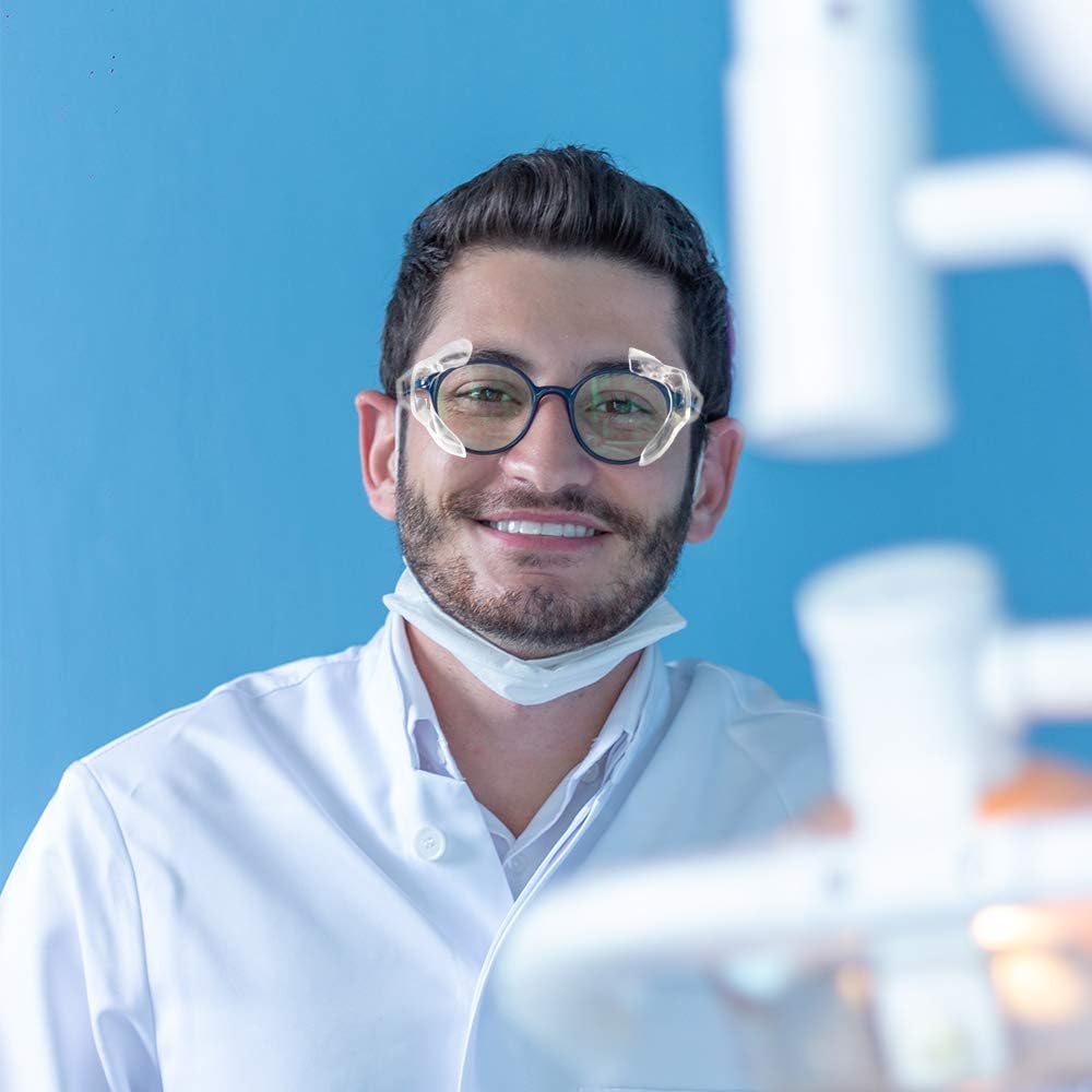 Dust resistant flexible side shields for small to medium spectacles
