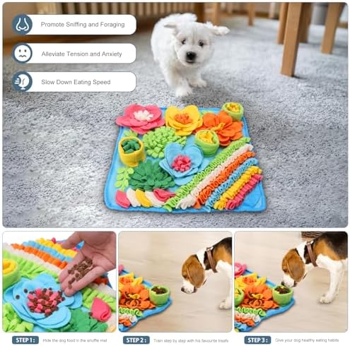 Small dog eating from Ankilo Snuffle Mat