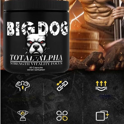 Close up of Bruiseweed male endurance capsules bottle showing the distinctive bulldog logo.