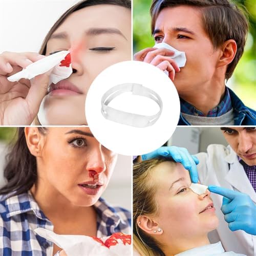 Adjustable elastic nasal bandage showing universal fit ear loops