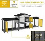 PawHut wooden pet enclosure side profile