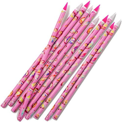 Jinjinanv 10 pieces nail dotting rhinestone picker wax pencil set
