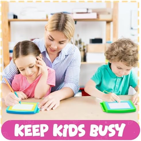 Children using Bedwina magnetic drawing tablets for creative play