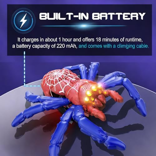 Premium product packaging for the 2026 newly wall crawler spider rechargeable robot gift set