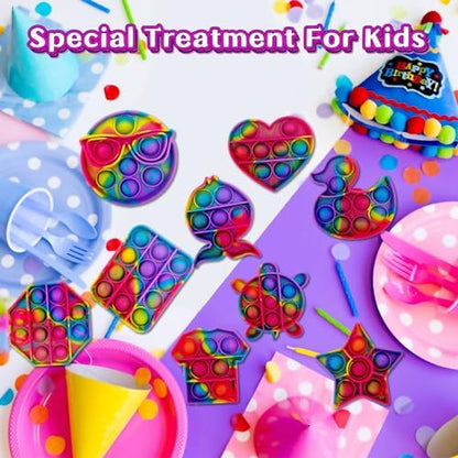 14 Pack Pop Fidget Sensory Toys Party Favors for Kids 4-8 8-12 Year Boy Girl Mini Fidget Toy Bulk Bubbles Popper for Easter Gifts Goodie Bag Stuffers Stress Toy for Birthday Party Favors Toddler Toys - Image 7