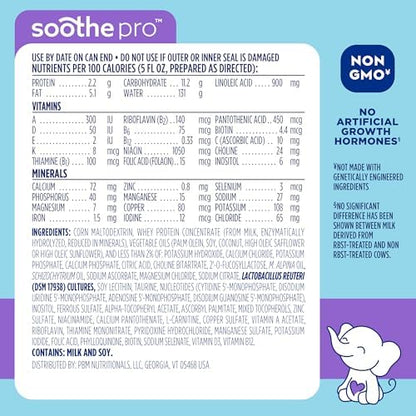 Dr Browns infant formula powder nutrition facts and feeding chart side panel