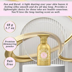 Imported floral scented shimmer powder bottle for women.
