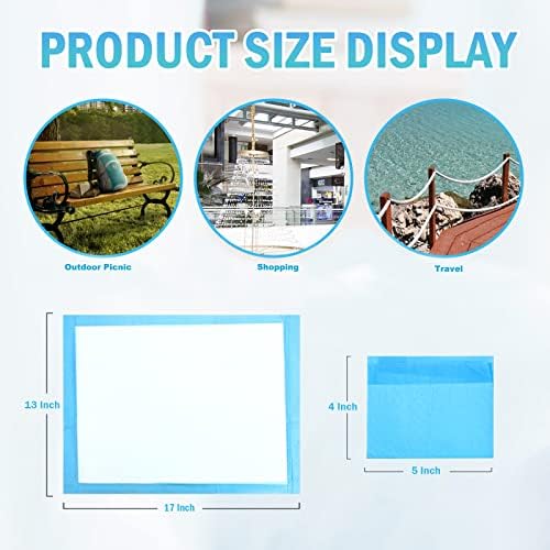 Timoo 100 PCS Disposable Changing Pad Leak-Proof Underpad Bed Table Protector Mat, Soft Non-Woven Fabric, 17 Inches x 13 Inches - Image 6