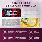 GORNVB Quercetin Bromelain dietary supplement two pack display