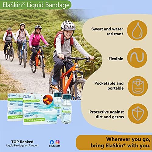 ElaSkin clear drying liquid bandage solution premium first aid import packaging