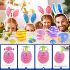 Six pack assortment of terramus spinning easter egg toys