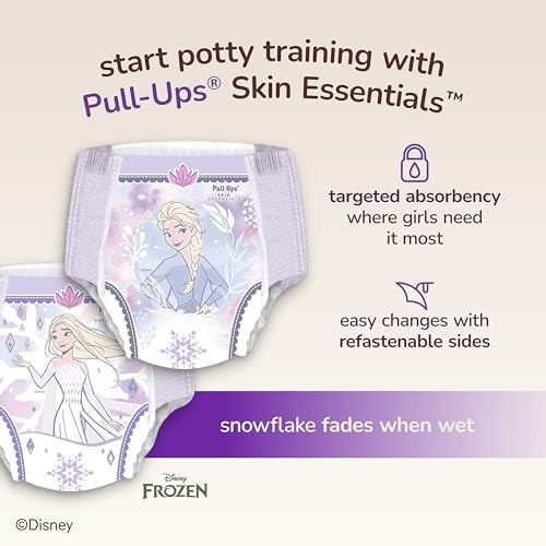 Pull-Ups size 3T-4T disposable training underwear side view showing refastenable tabs
