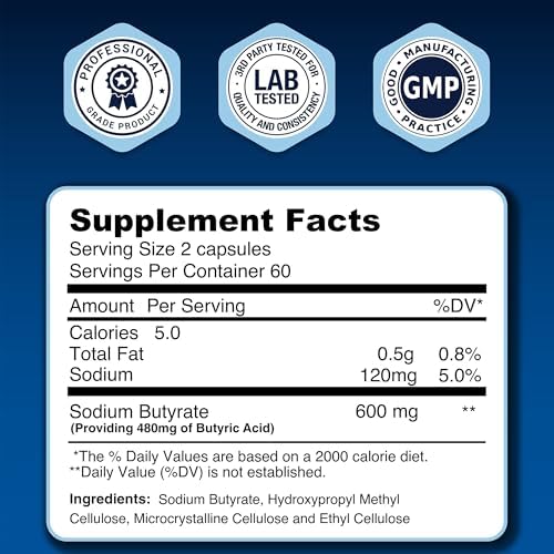 Full product display of LongJuvity Labs intestinal health supplement emphasizing its specialized postbiotic formula.