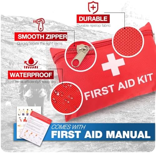 Lightweight portable aid kit for hiking and outdoor survival gear