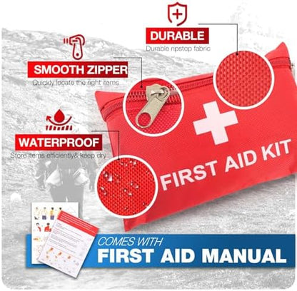 Lightweight portable aid kit for hiking and outdoor survival gear