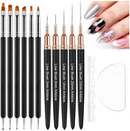 Artdone nail art brushes and dotting tools kit set front view