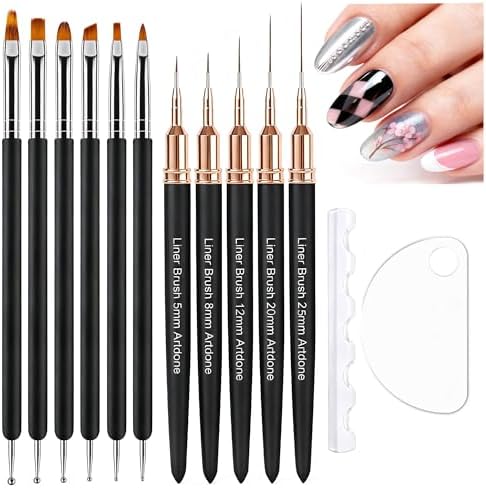 Artdone nail art brushes and dotting tools kit set front view