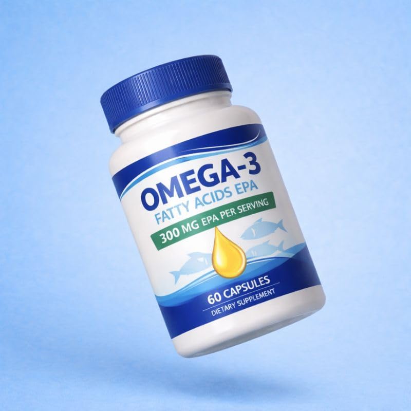 Optimum Nutrition Omega 3 supplement bottle showing serving size