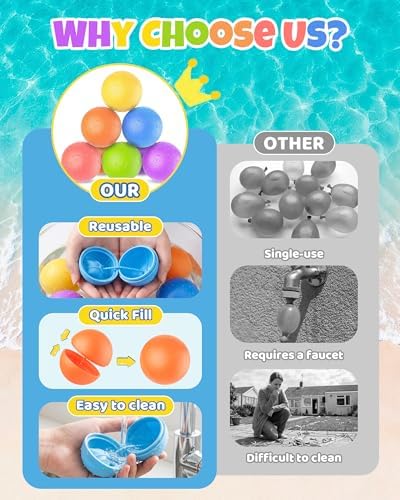 Safe silicone quick fill water toys being submerged in a pool for instant refilling.