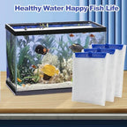 Assembled large aquarium replacement filter cartridge showing internal activated carbon.