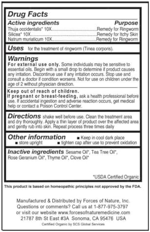 Non-GMO ringworm treatment for itchy and irritated skin relief
