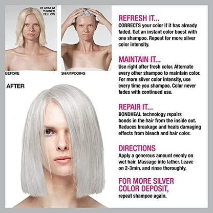 Side view of No Fade Fresh hair color depositing shampoo packaging
