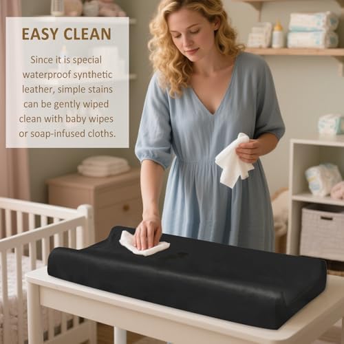 Wipeable soft leather nursery mat protection barrier for baby boys and girls.