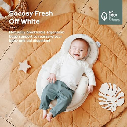 Babymoov Socosy baby lounger showing leg support roll