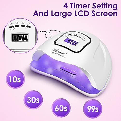 Liteland nail dryer digital display showing timer settings