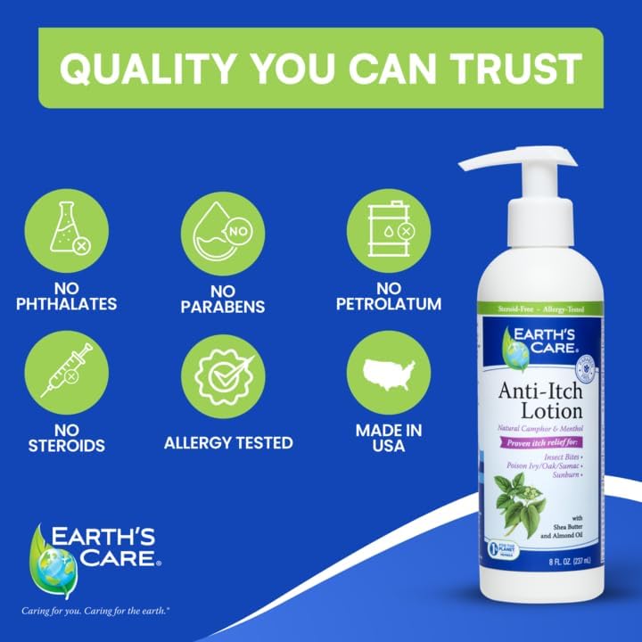 Authentic USA imported Earth's Care topical lotion for insect bites