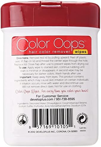 Developlus Color Oops Hair Color Remover Wipes 2 pack set