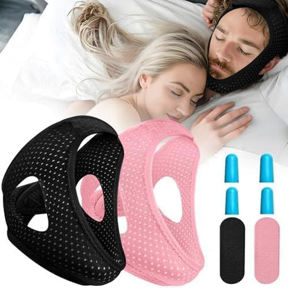 Wpdgad Anti Snore Chin Strap front view showing adjustable mesh design for sleep support.