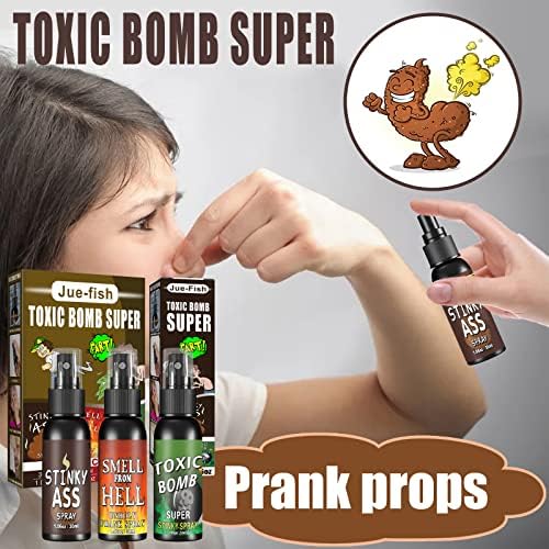 Three pack assortment of A AIFAMY liquid novelty joke toys displaying scent labels