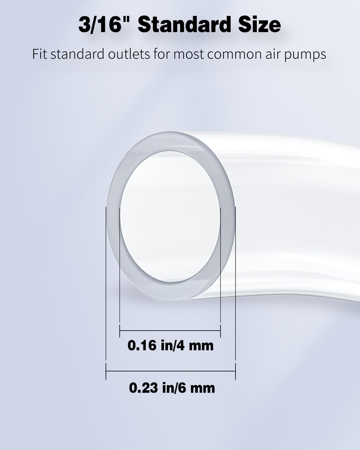 Pawfly standard size aquarium aeration tubing package layout