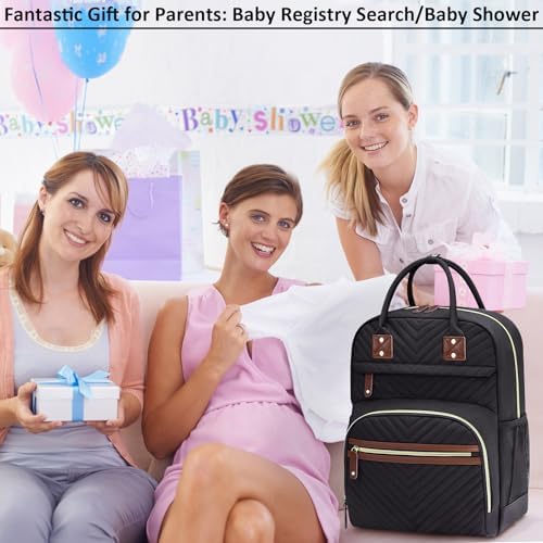 Tenot diaper bag back view with padded shoulder straps