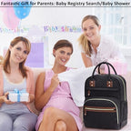 Tenot diaper bag back view with padded shoulder straps