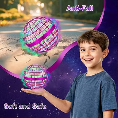 Cosmic globe boomerang spinner toy demonstrating the flight path angle.