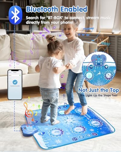 Folded Humzo dance mat demonstrating portable design