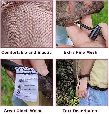 Aventik mosquito suit demonstrating drawstring waist fit